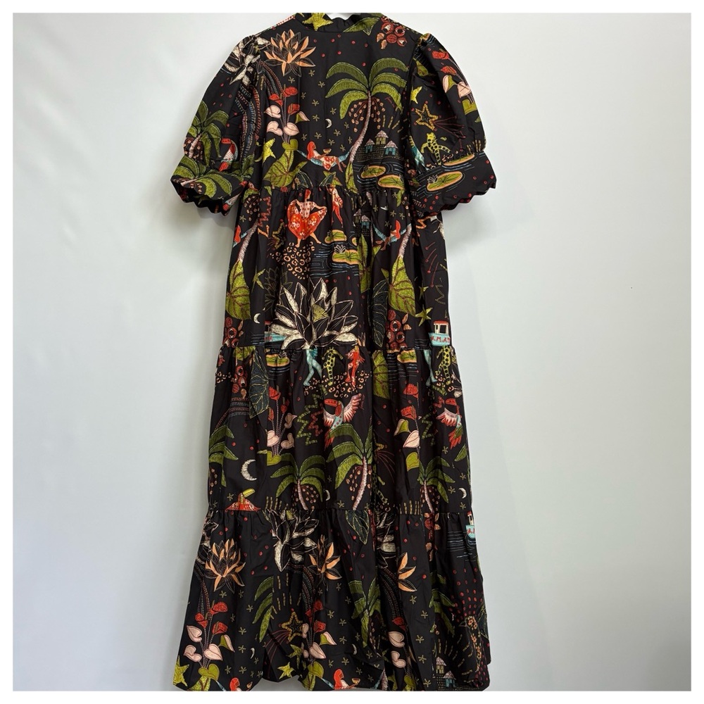 NWT Farm Rio Whimsical Printed Button front Shirt Maxi Dress, M - Picture 10 of 17